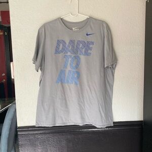 Nike Gray Tee with Blue Dare to Air Design